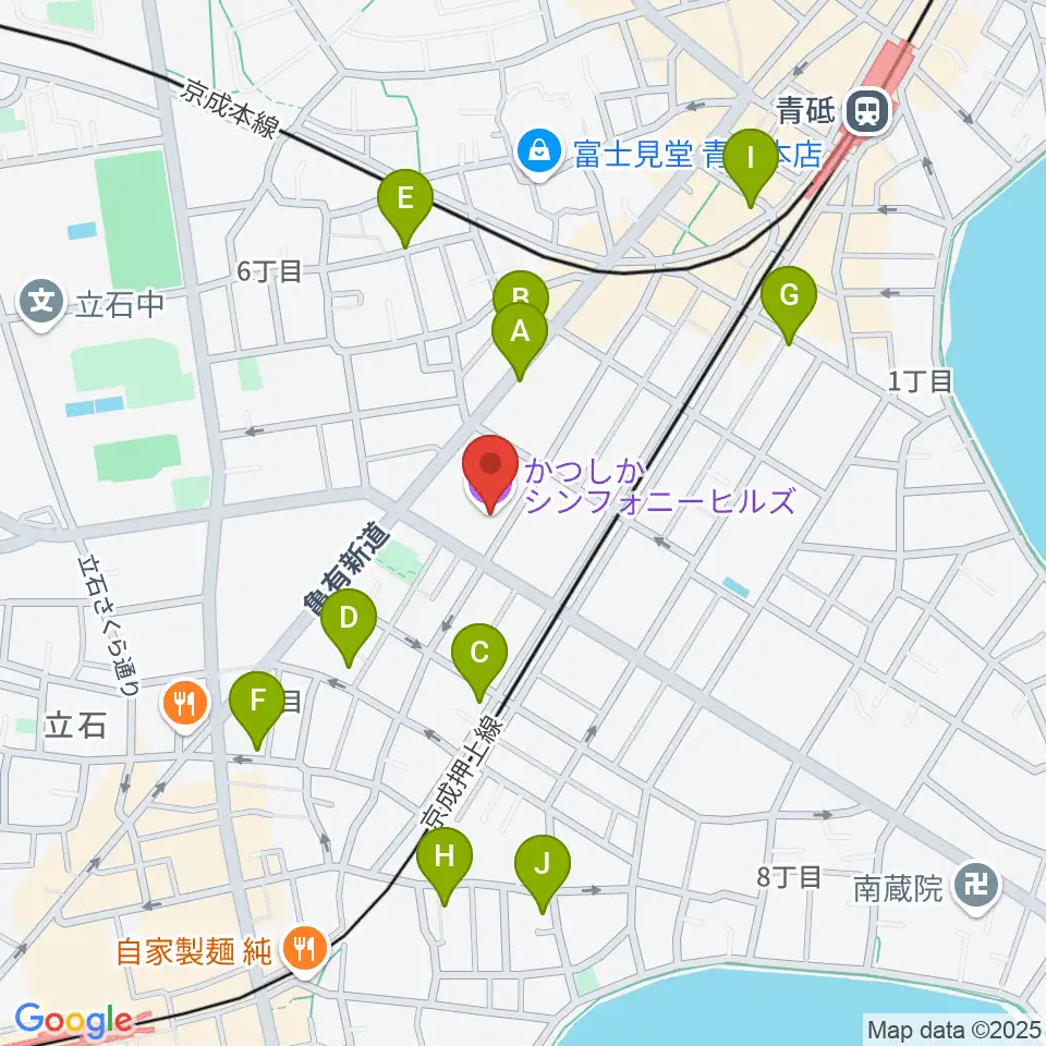 かつしかシンフォニーヒルズ周辺のホテル一覧地図