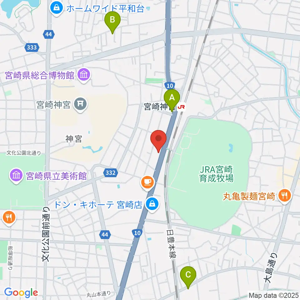 ユーイング スタジオ周辺のホテル一覧地図