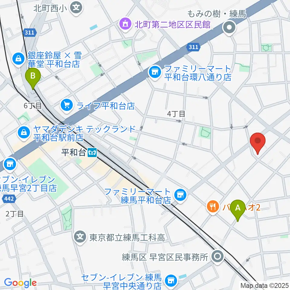 みつほし音楽教室周辺のホテル一覧地図