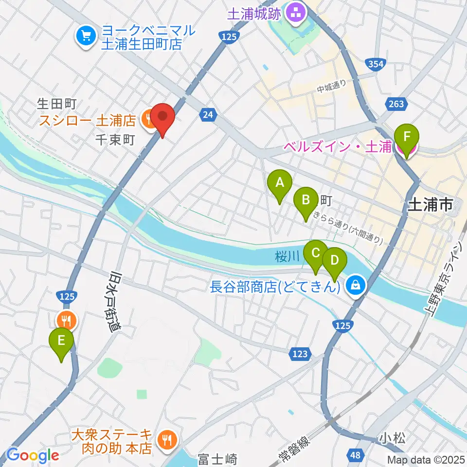 MUSIC PLANT土浦店周辺のホテル一覧地図