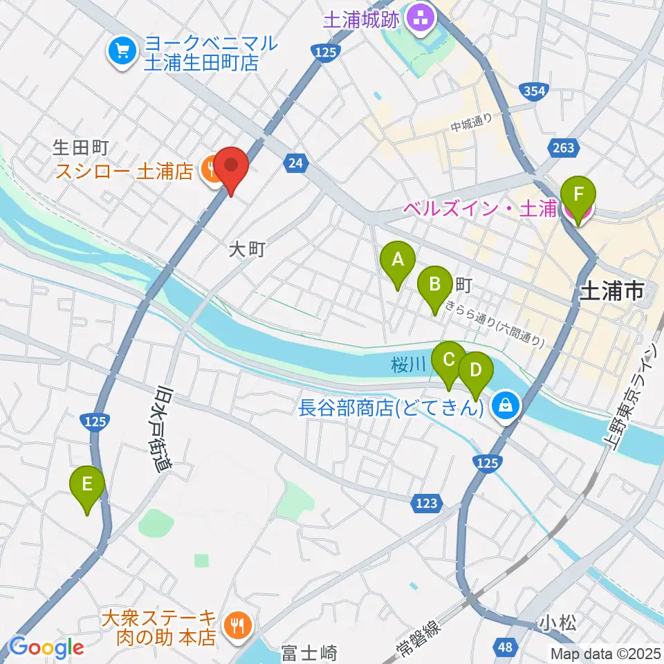 MUSIC PLANT土浦店周辺のホテル一覧地図