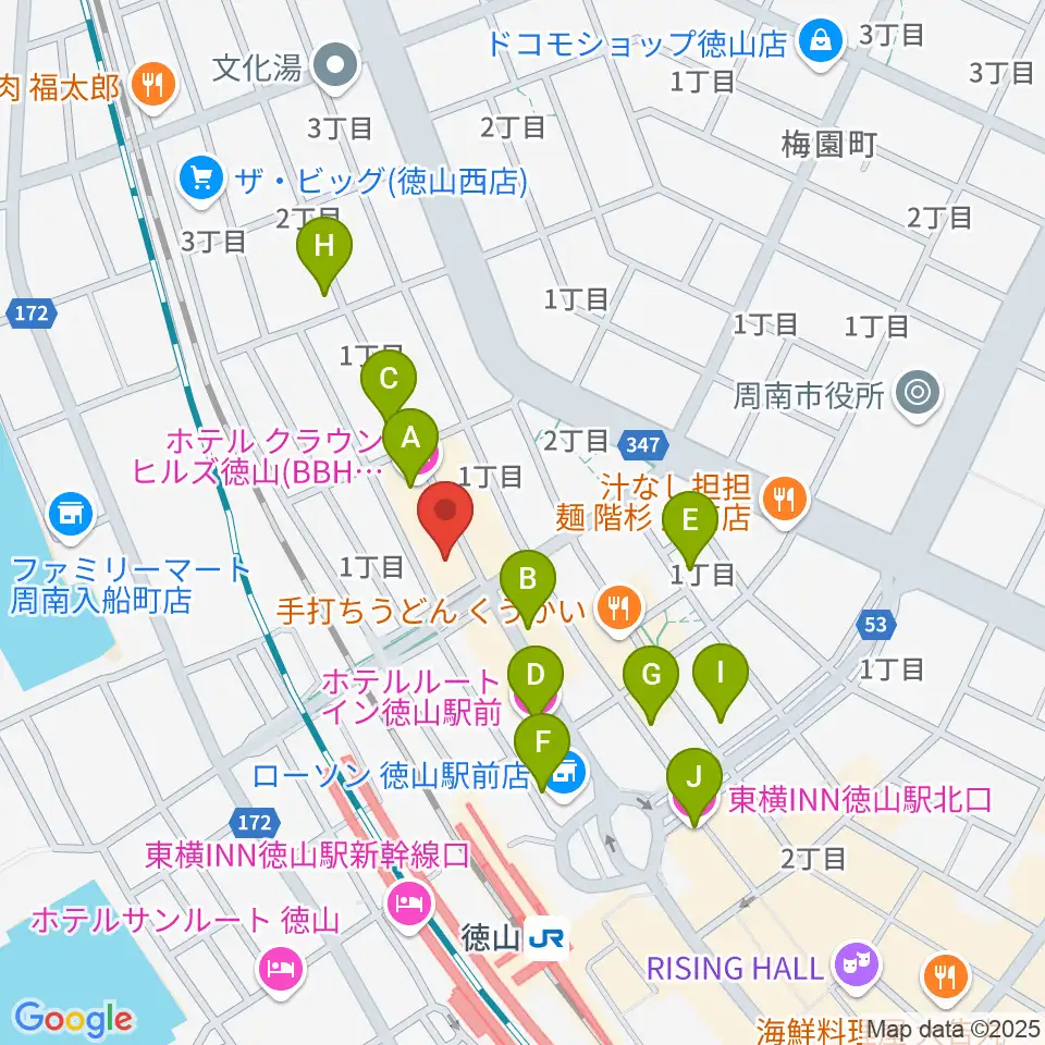 POPS-K 周南ロック館周辺のホテル一覧地図