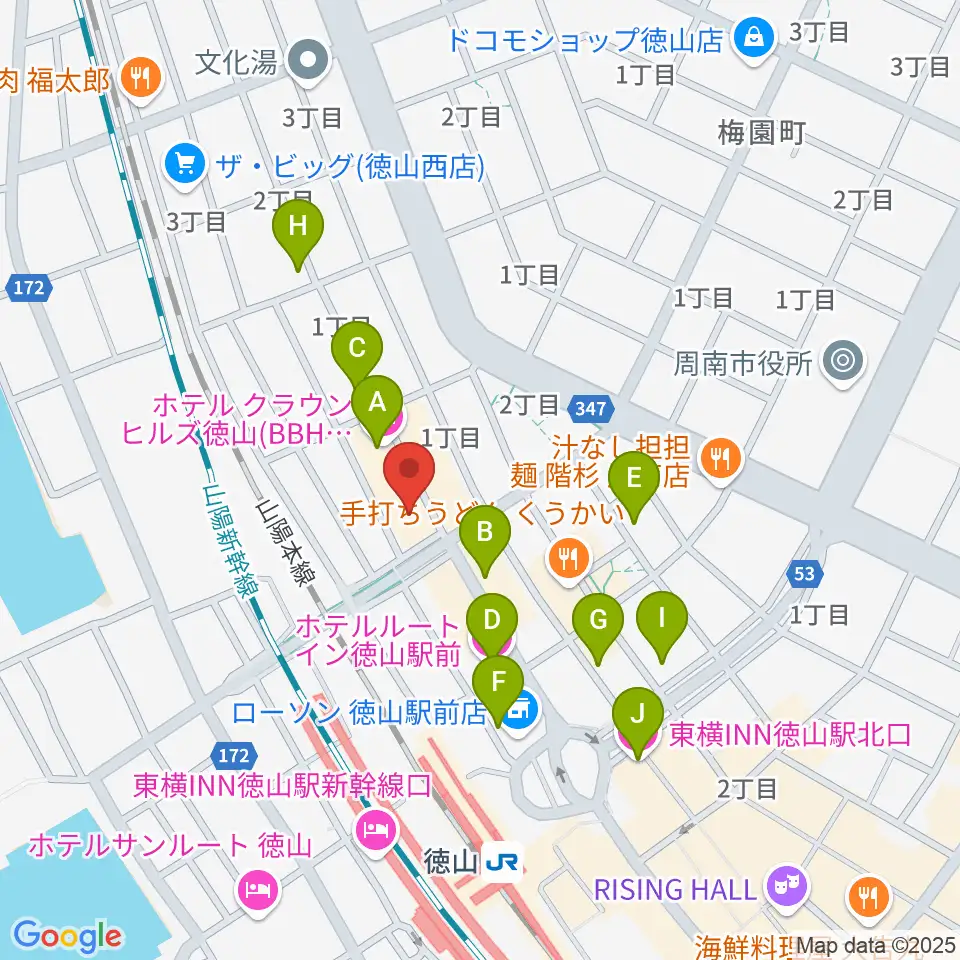 POPS-K 周南ロック館周辺のホテル一覧地図