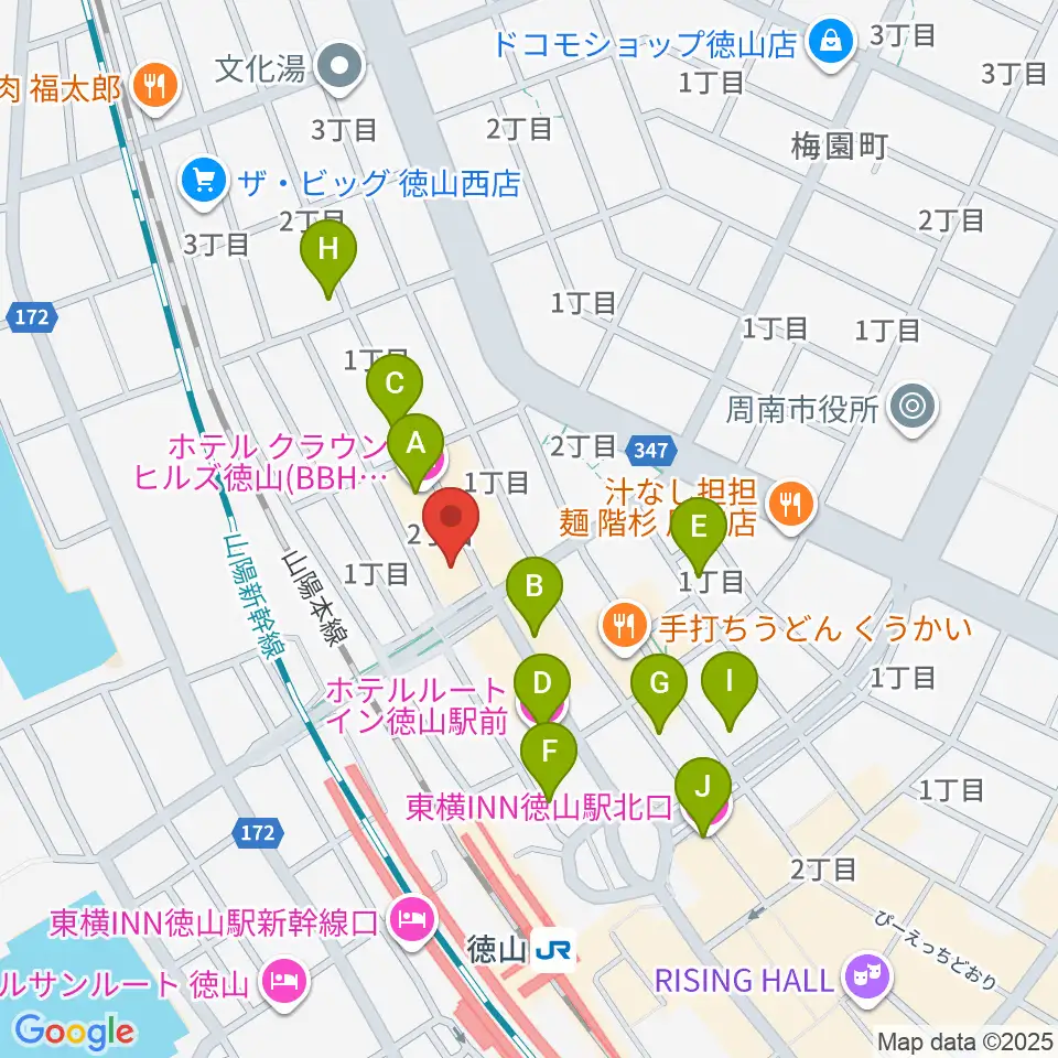 POPS-K 周南ロック館周辺のホテル一覧地図