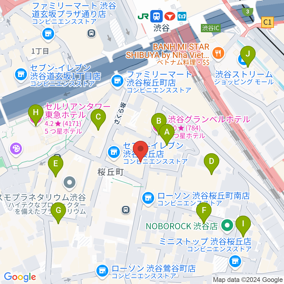 スタジオペンタ渋谷ジュークハウス周辺のホテル一覧地図