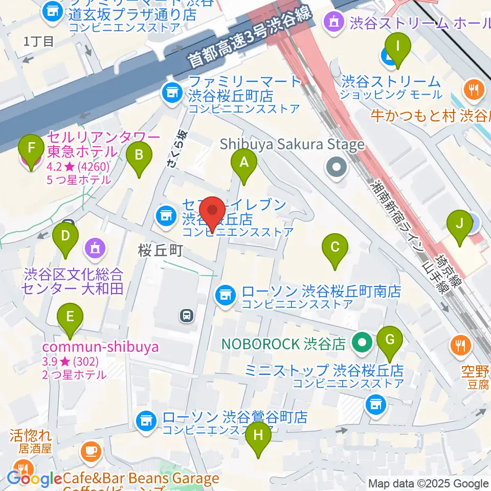 スタジオペンタ渋谷ジュークハウス周辺のホテル一覧地図