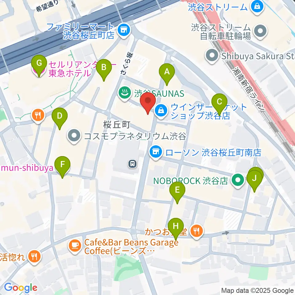 スタジオペンタ渋谷ジュークハウス周辺のホテル一覧地図