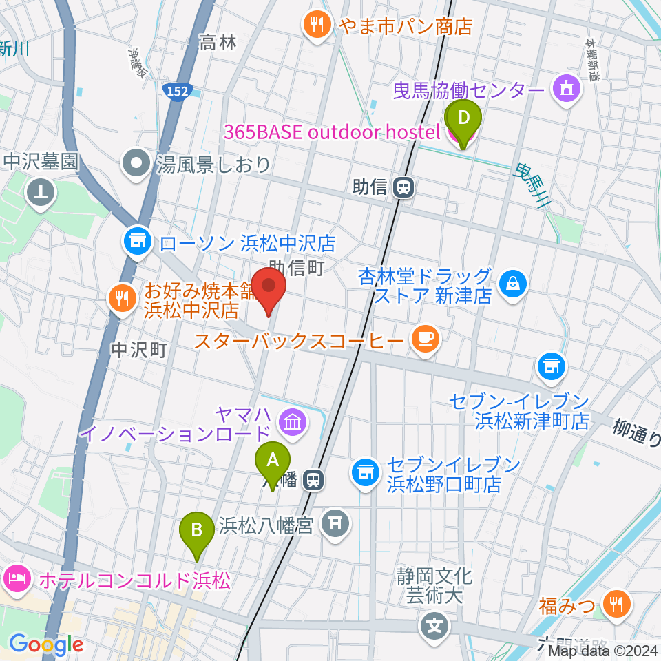 森といずみ周辺のホテル一覧地図