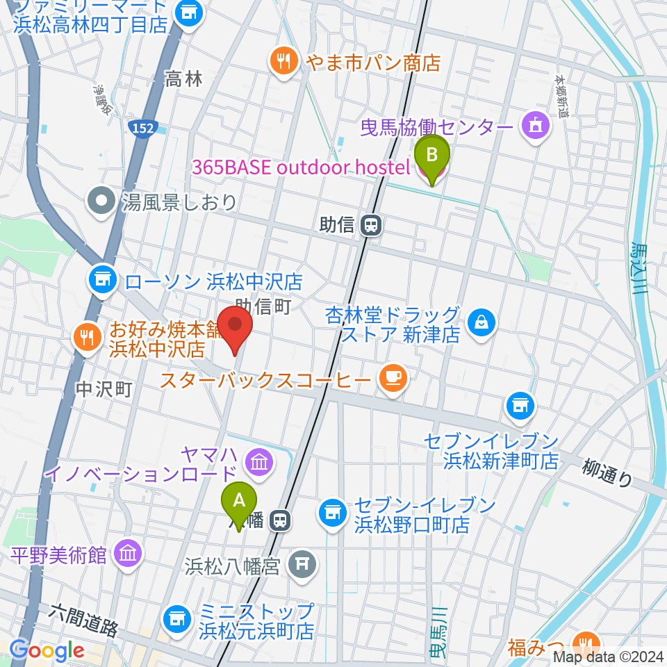 森といずみ周辺のホテル一覧地図