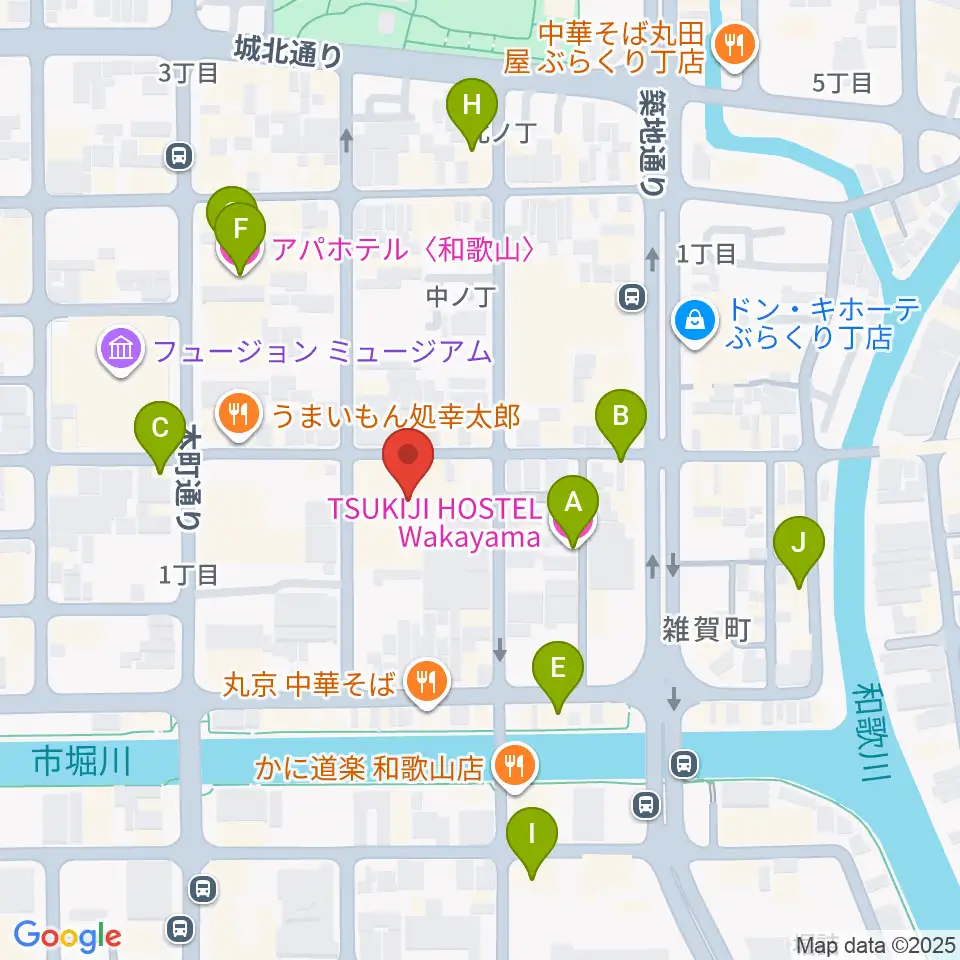 LIVE SPACE MOMENTS周辺のホテル一覧地図