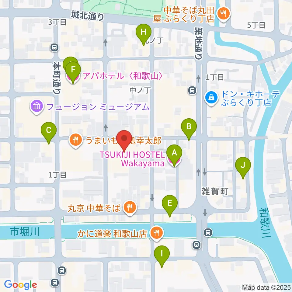 LIVE SPACE MOMENTS周辺のホテル一覧地図
