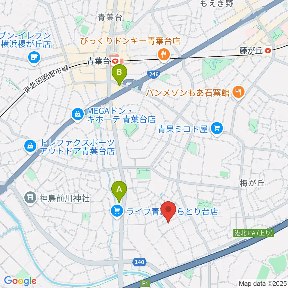 ピアノメンテナンス渡辺周辺のホテル一覧地図