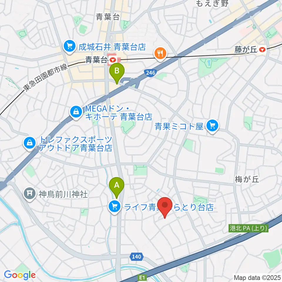 ピアノメンテナンス渡辺周辺のホテル一覧地図