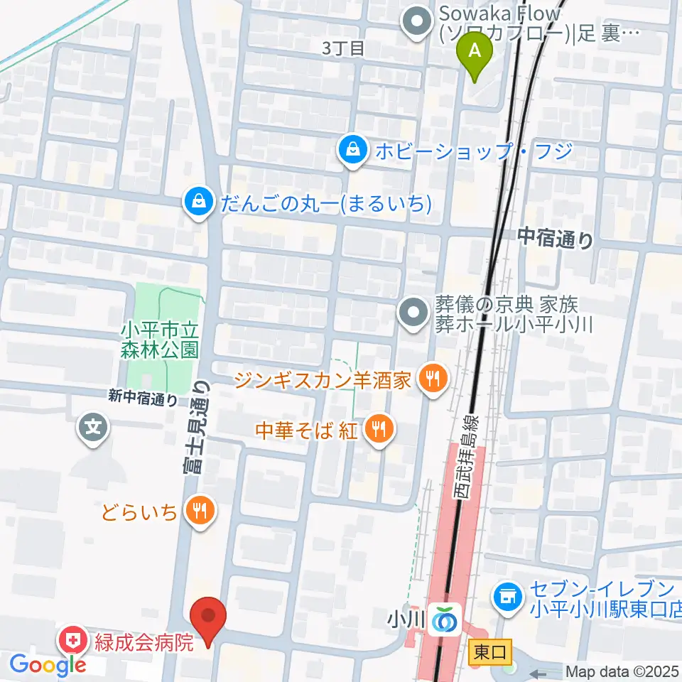 ステラ音楽教室 小川駅前教室周辺のホテル一覧地図