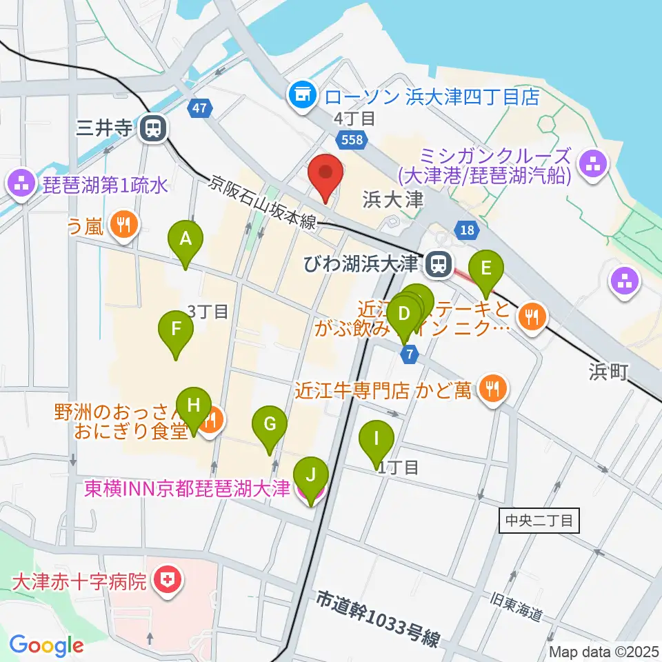 ウッドヴィレッジ中古楽器買取周辺のホテル一覧地図