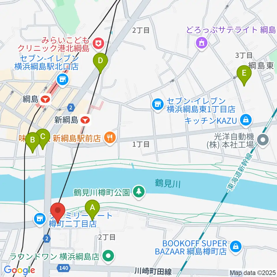 綱島フライドポテト周辺のホテル一覧地図