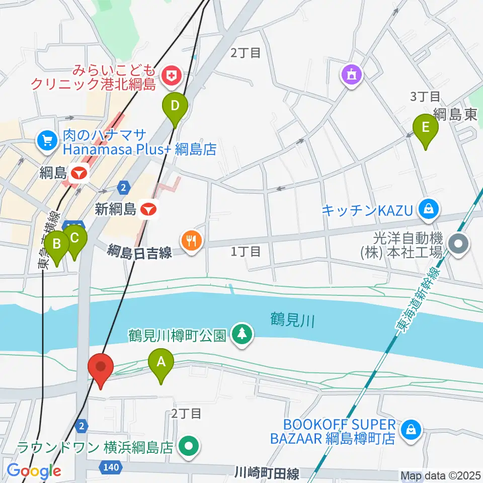 綱島フライドポテト周辺のホテル一覧地図