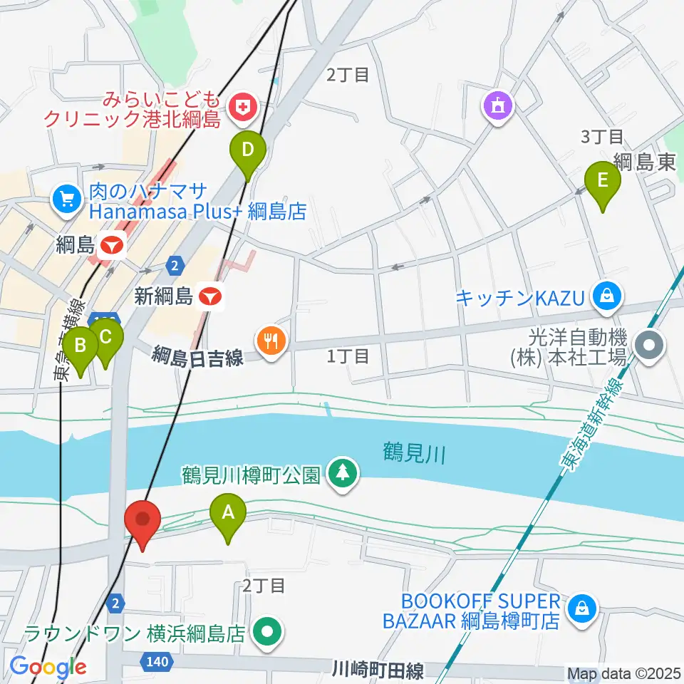 綱島フライドポテト周辺のホテル一覧地図