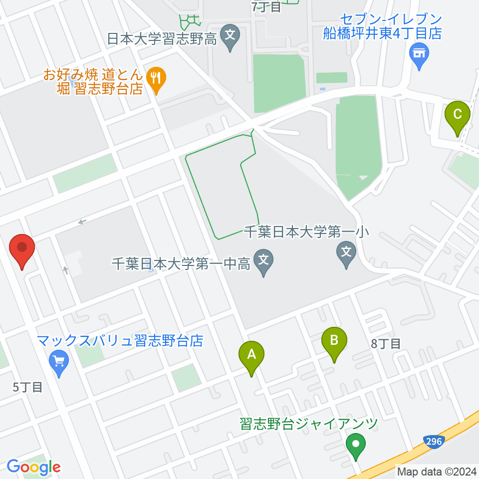 伊藤楽器 ピアノシティ北習志野周辺のホテル一覧地図