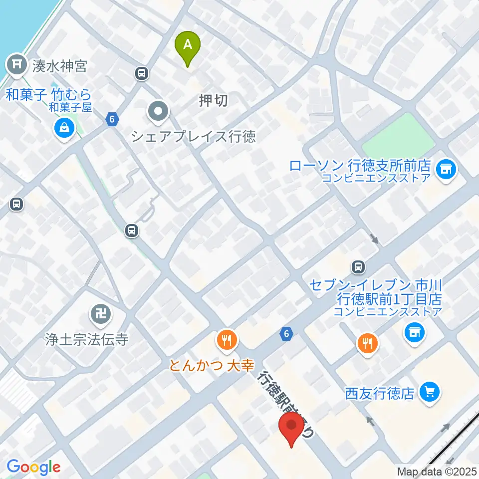 伊藤楽器 行徳センター周辺のホテル一覧地図