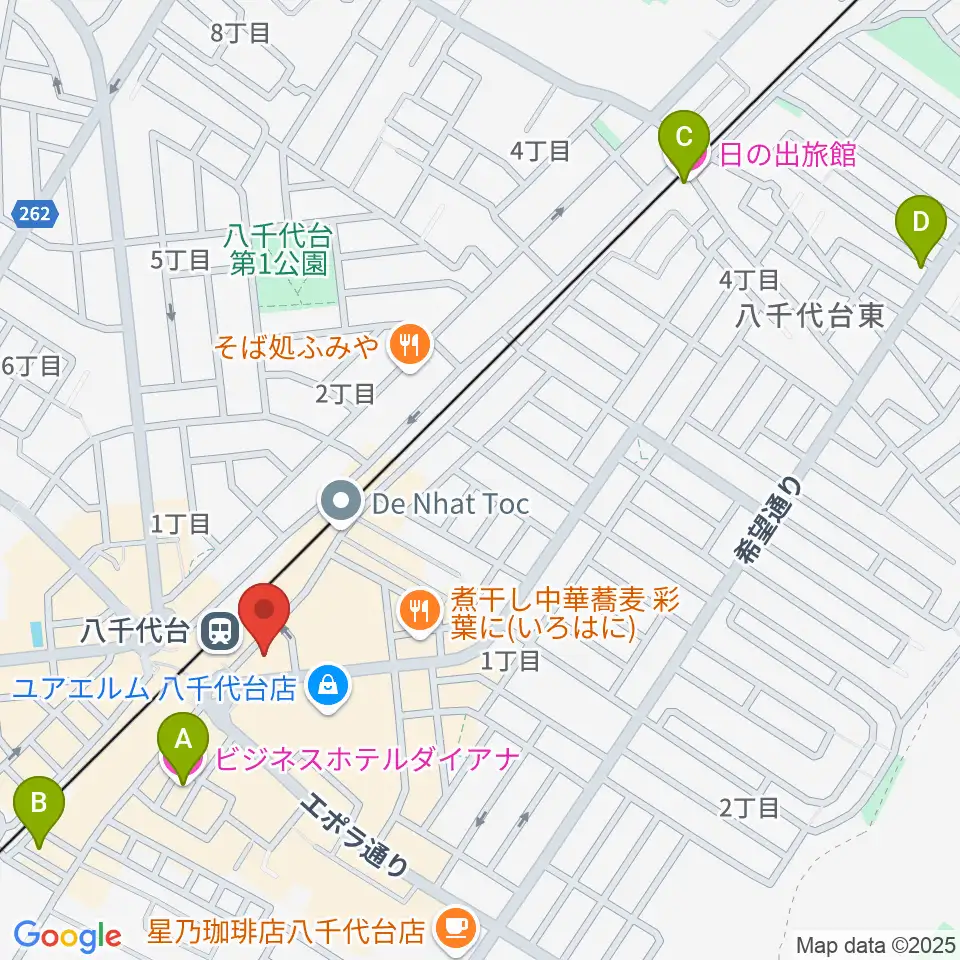 伊藤楽器 八千代台センター周辺のホテル一覧地図
