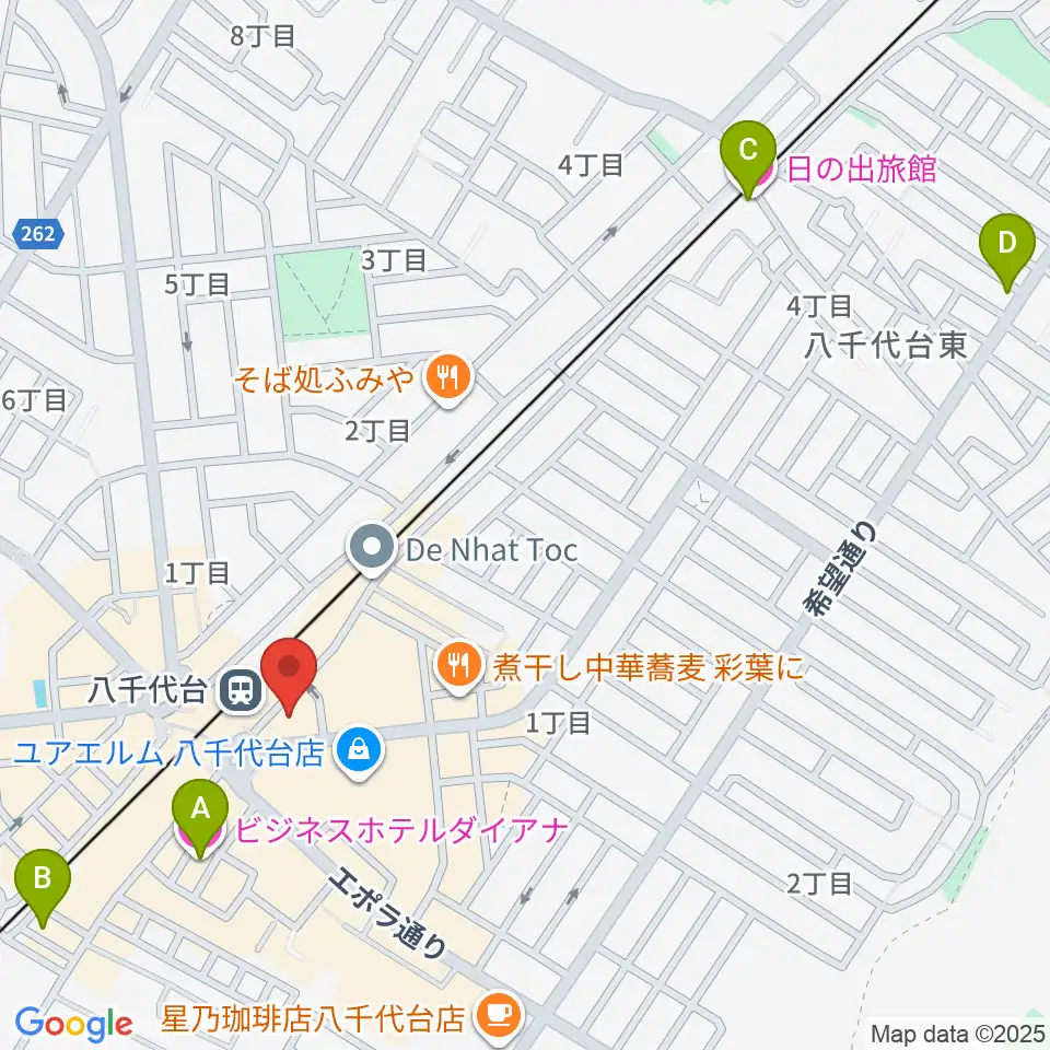 伊藤楽器 八千代台センター周辺のホテル一覧地図