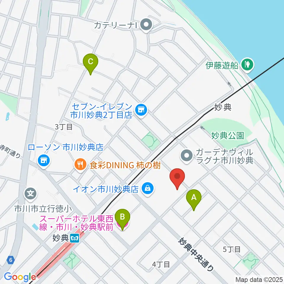 伊藤楽器 妙典イオンセンター周辺のホテル一覧地図