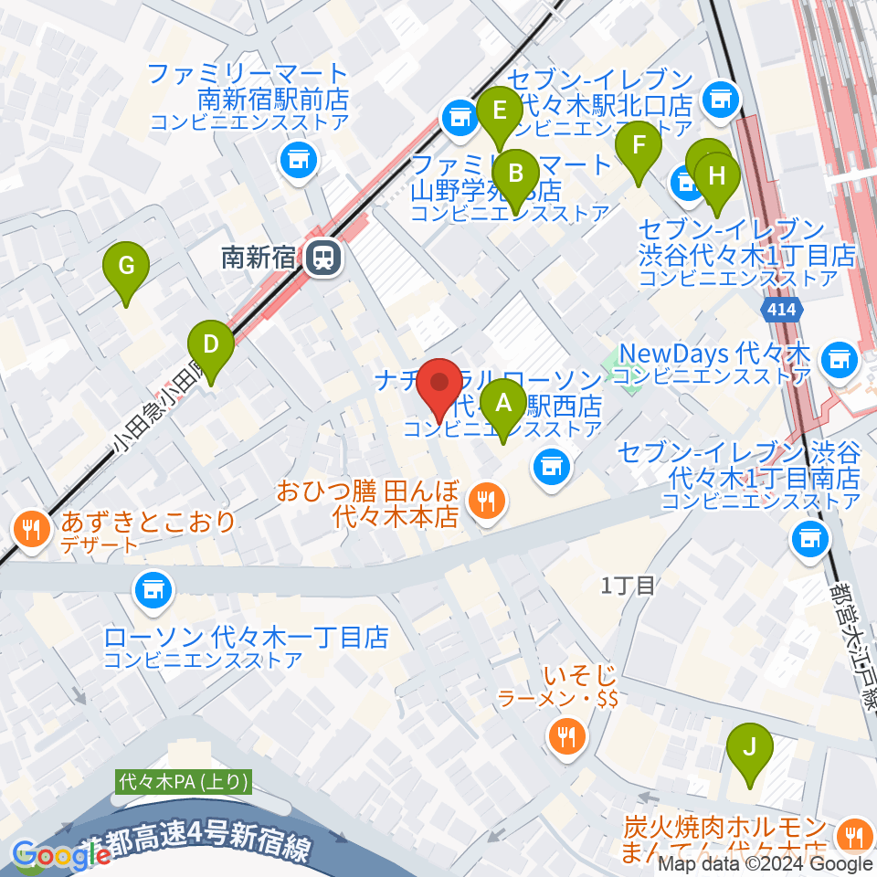 代々木アルティカセブン周辺のホテル一覧地図