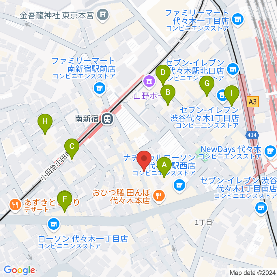 代々木アルティカセブン周辺のホテル一覧地図