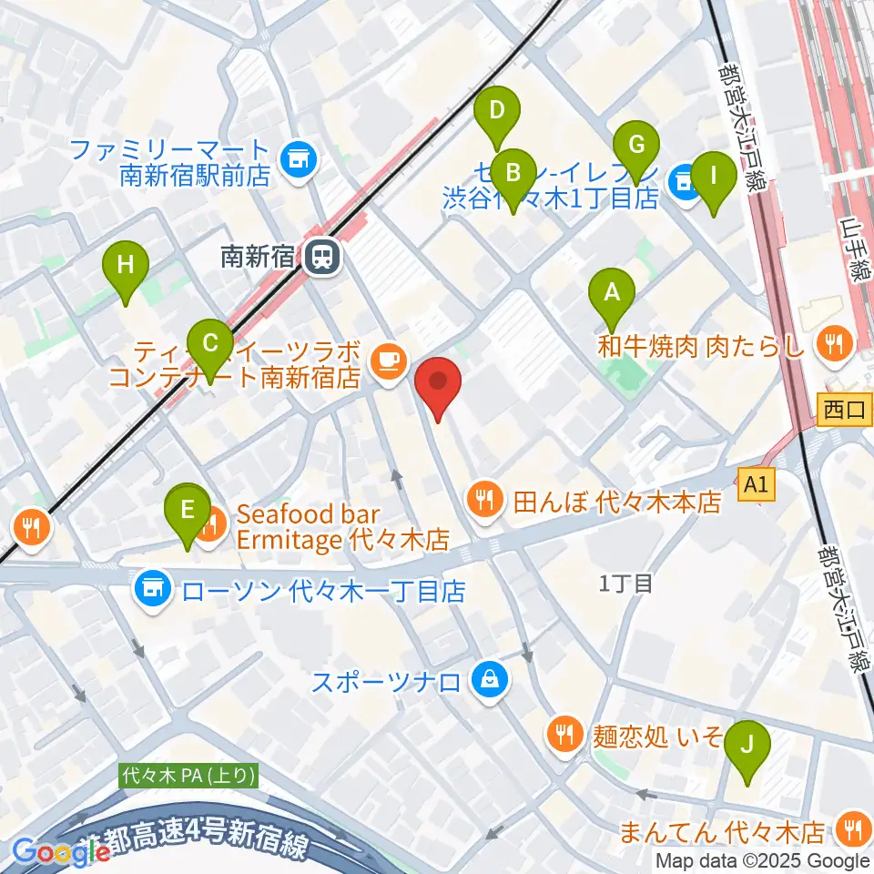 代々木アルティカセブン周辺のホテル一覧地図