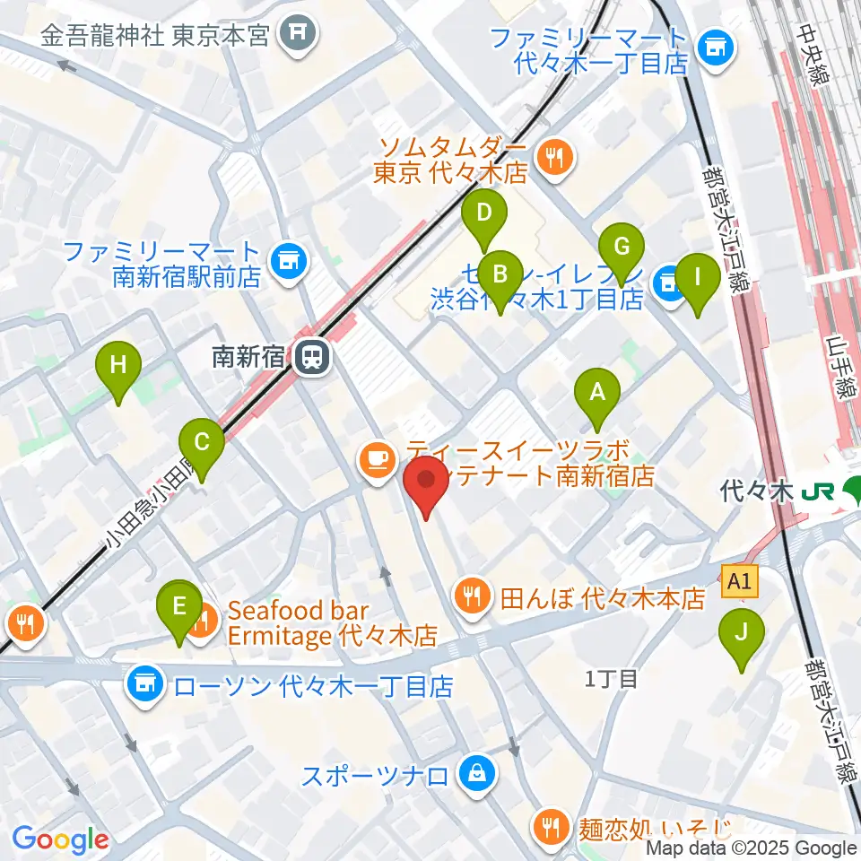 代々木アルティカセブン周辺のホテル一覧地図