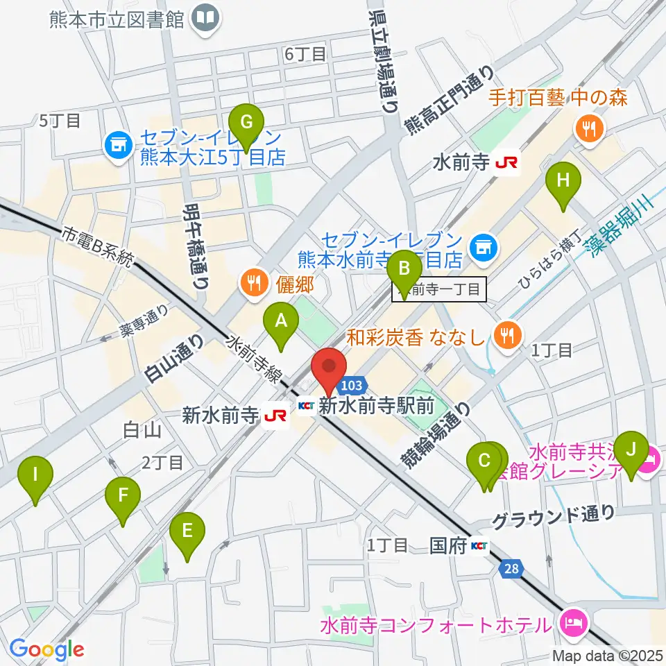 ムラヤマレコード水前寺本店周辺のホテル一覧地図