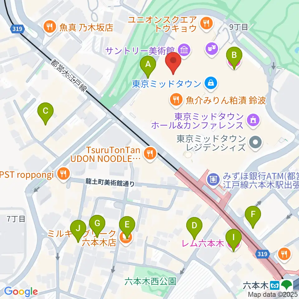 ビルボードライブ東京周辺のホテル一覧地図