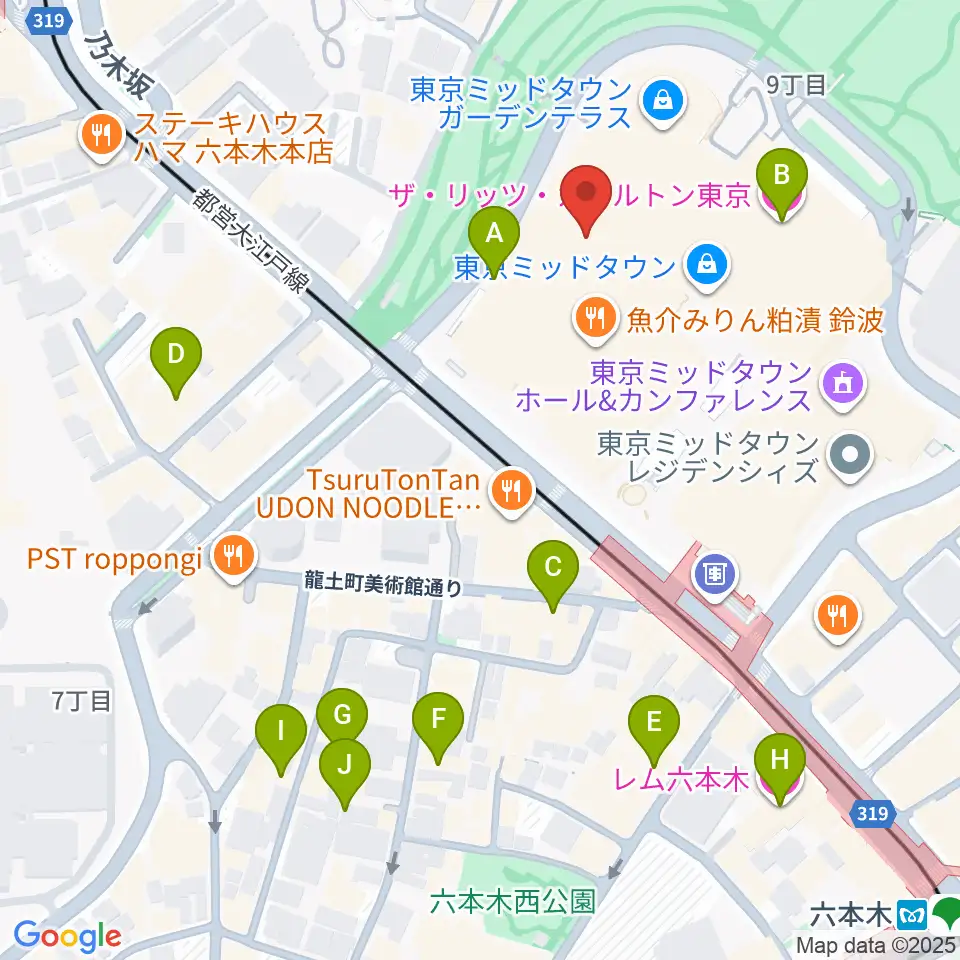 ビルボードライブ東京周辺のホテル一覧地図