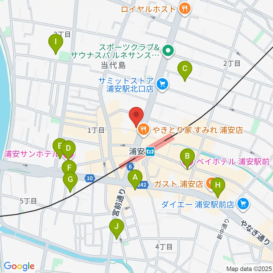 ジェイズスタジオ 浦安店周辺のホテル一覧地図