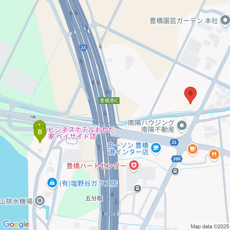 オリエント楽器 ミューズフォレスト豊橋南周辺のホテル一覧地図