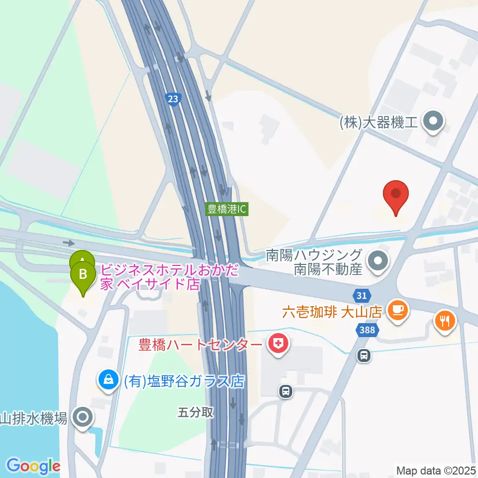 オリエント楽器 ミューズフォレスト豊橋南周辺のホテル一覧地図