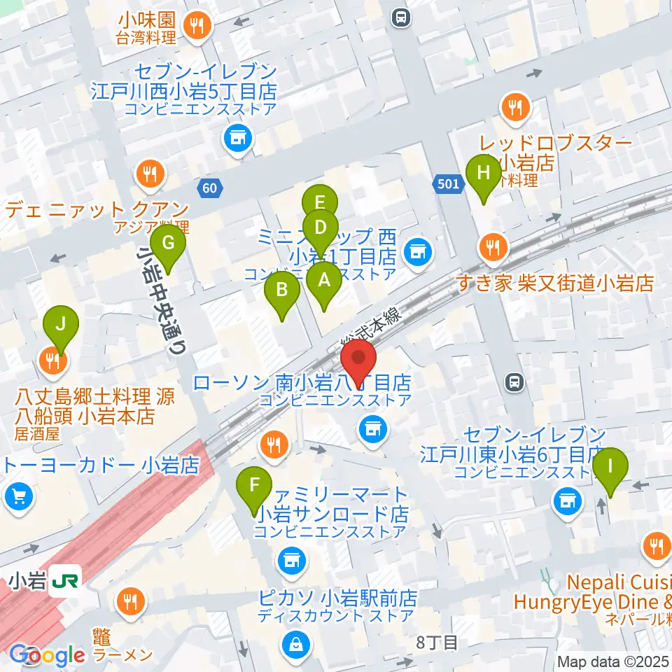 小岩BACK IN TIME周辺のホテル一覧地図