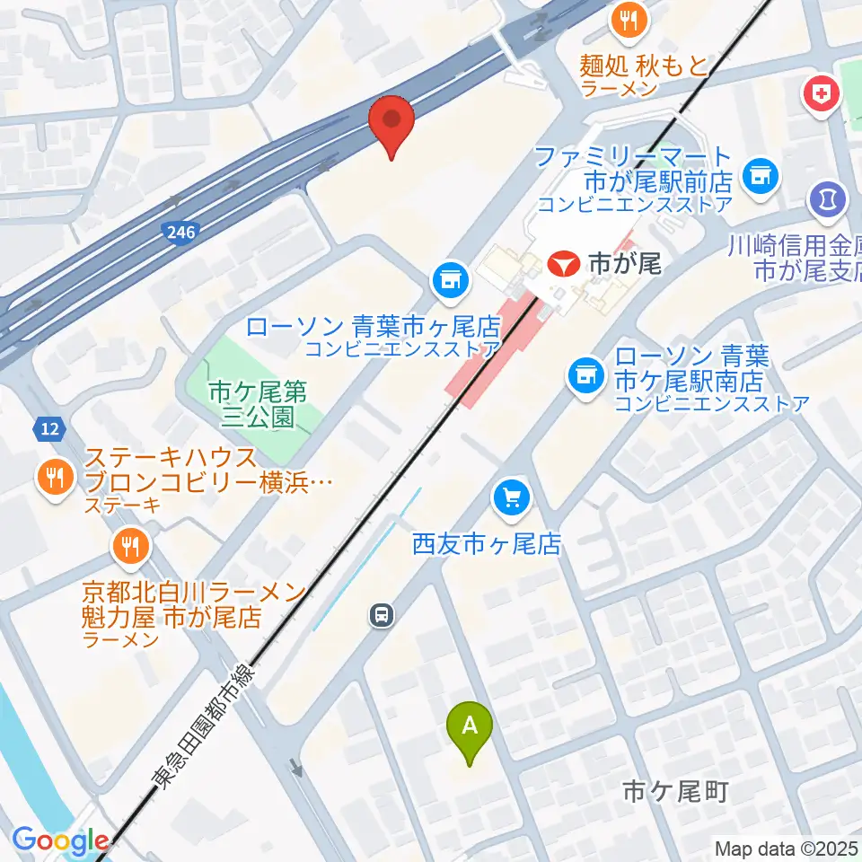 山響楽器店 市ヶ尾センター周辺のホテル一覧地図
