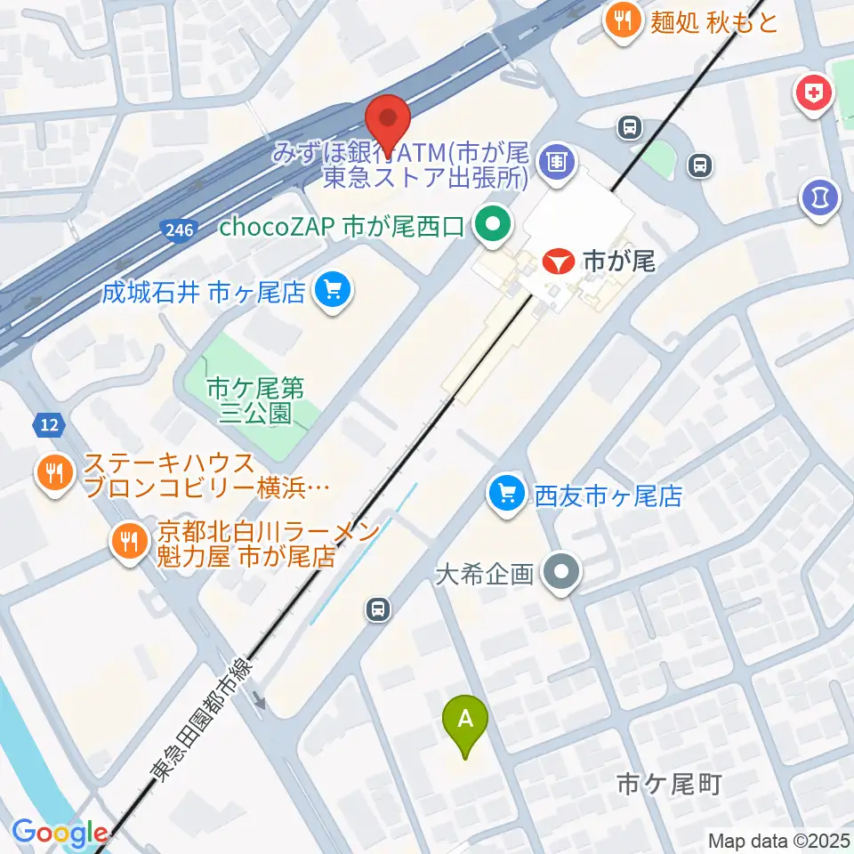 山響楽器店 市ヶ尾センター周辺のホテル一覧地図