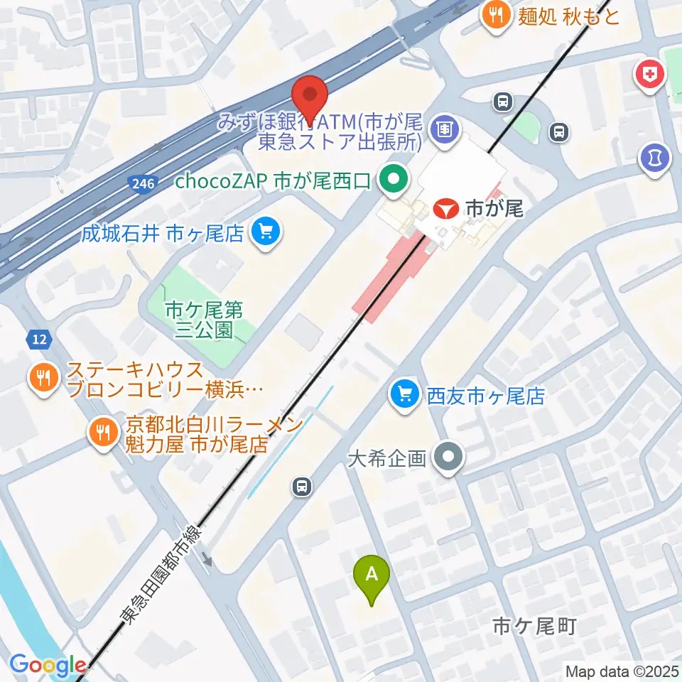 山響楽器店 市ヶ尾センター周辺のホテル一覧地図