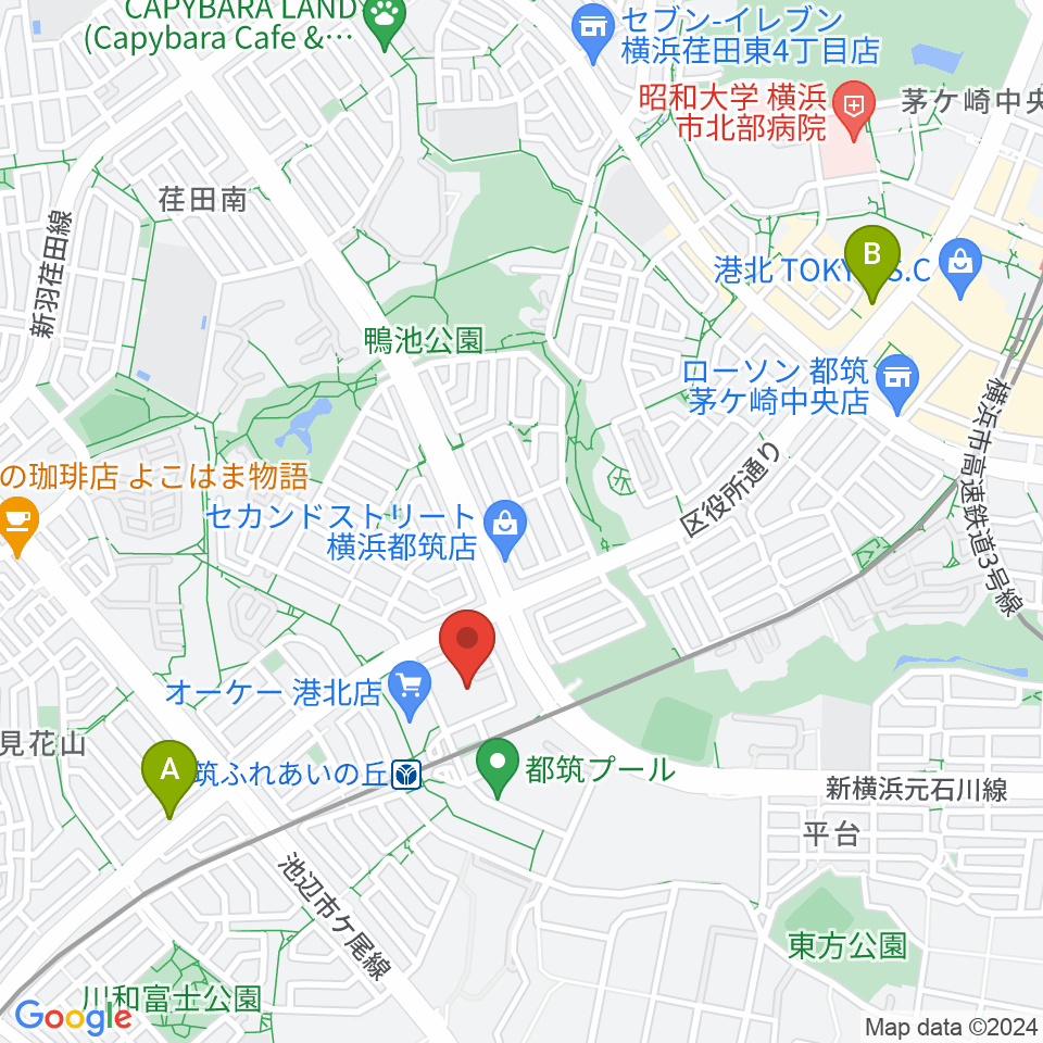 山響楽器店 ふれあいの丘センター周辺のホテル一覧地図