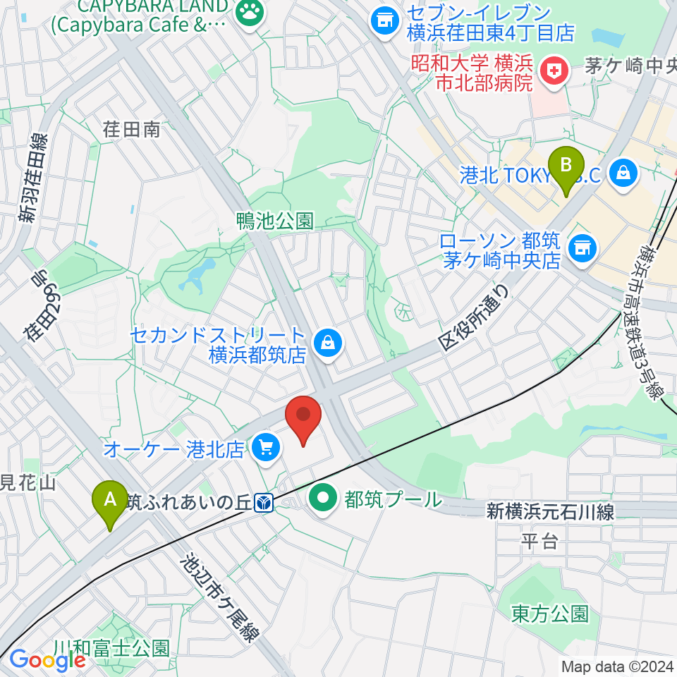 山響楽器店 ふれあいの丘センター周辺のホテル一覧地図