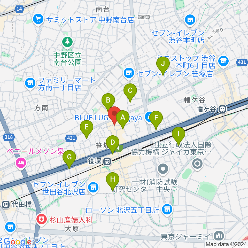 MUSIC K2M周辺のホテル一覧地図