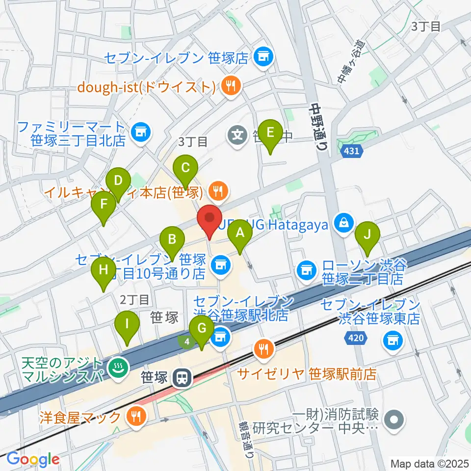 MUSIC K2M周辺のホテル一覧地図