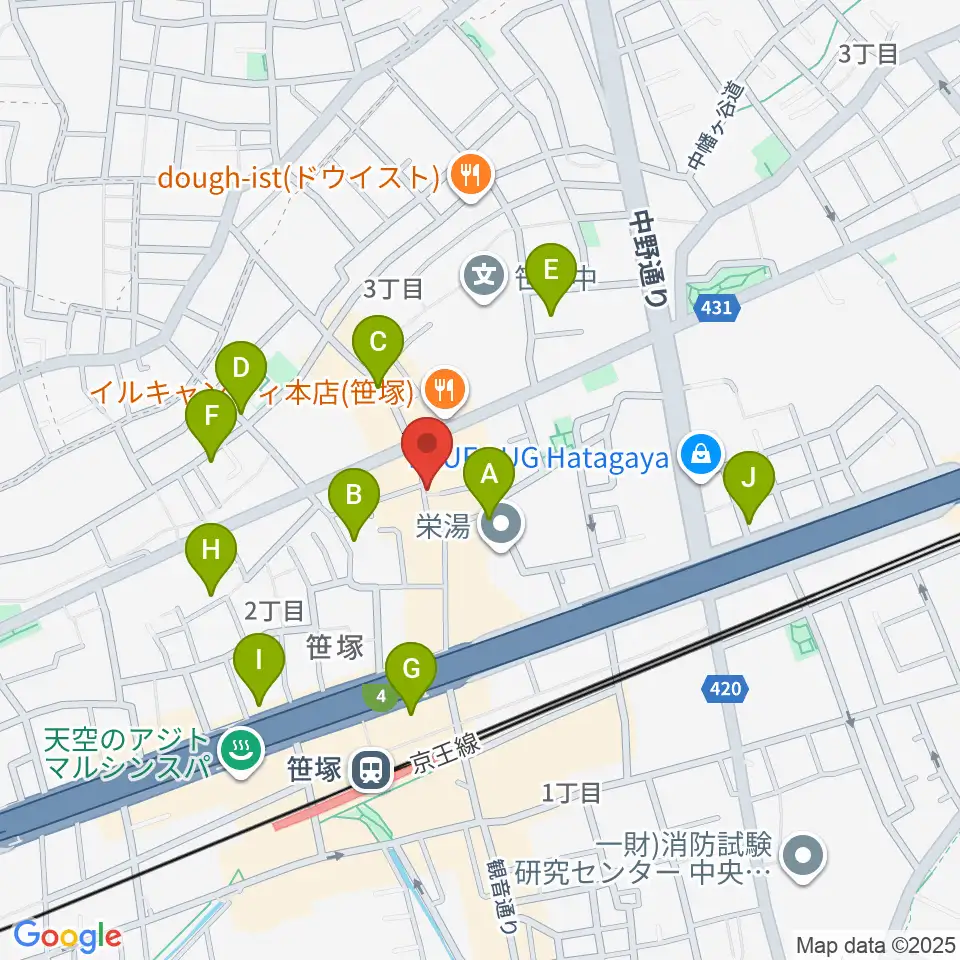 MUSIC K2M周辺のホテル一覧地図