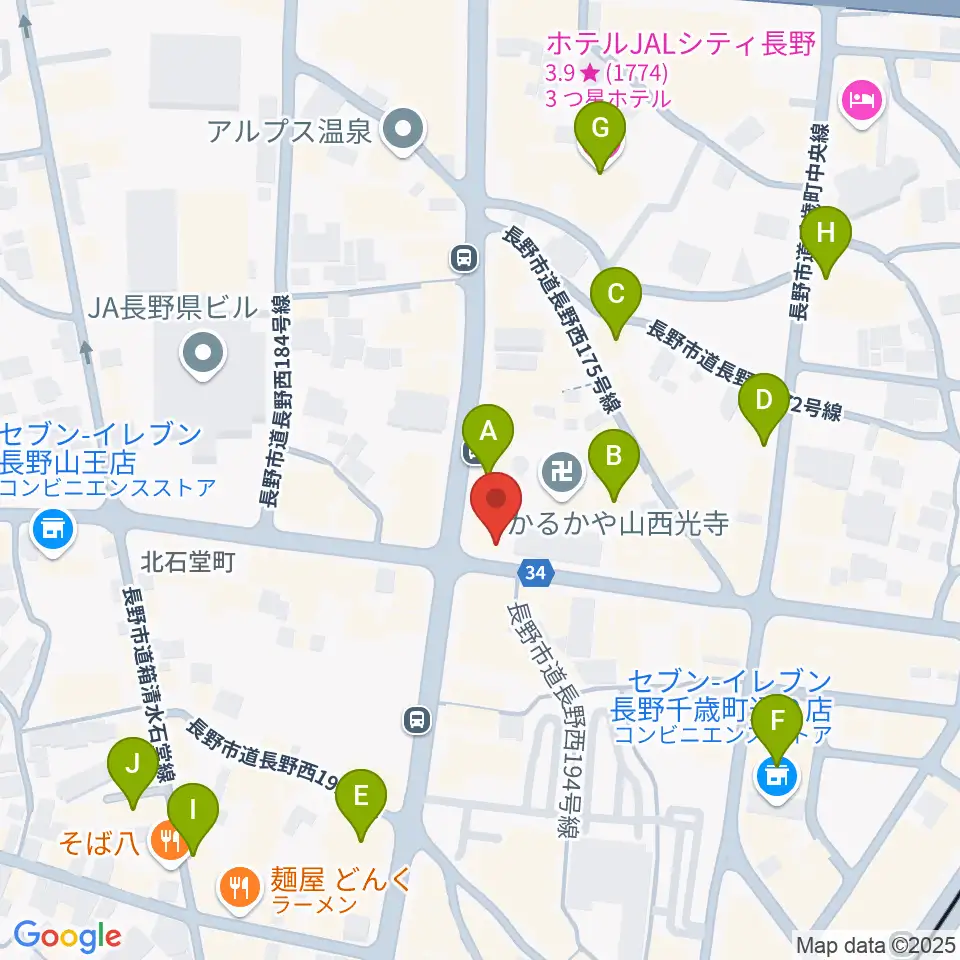 INDIA live the SKY周辺のホテル一覧地図