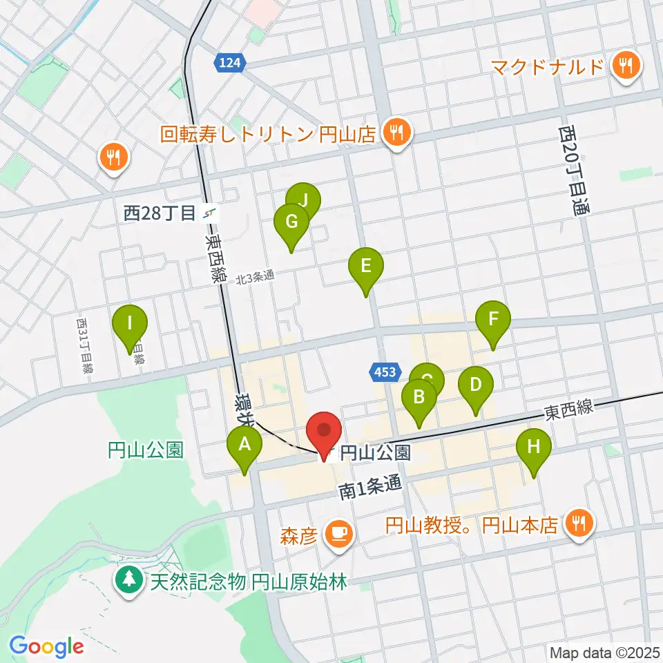 エルム楽器 ELMハーモニレマルヤマクラス周辺のホテル一覧地図