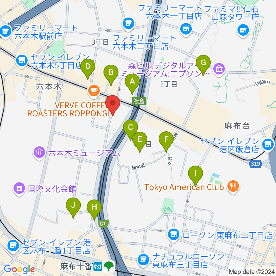 六本木CLUB EDGE周辺のホテル一覧地図