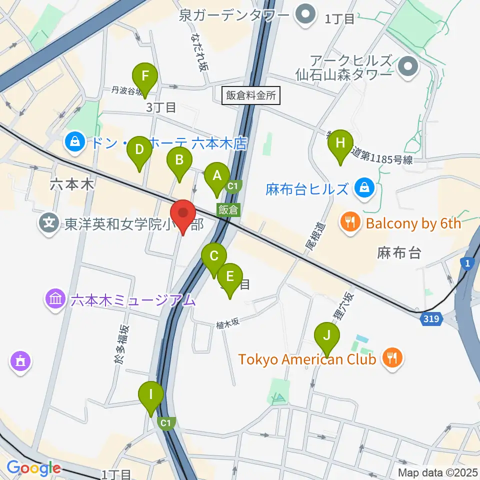 六本木CLUB EDGE周辺のホテル一覧地図